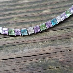 Sterling silver cubic zirconia bracelet